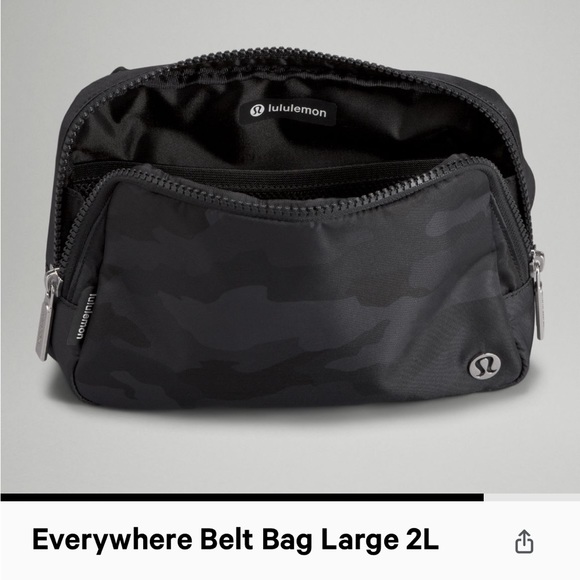 NWT Lululemon Everywhere Belt Bag 2L Camo Print Black and Charcoal Grey - Picture 4 of 8